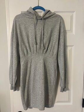 Topshop Heather Gray Hoodie Dress